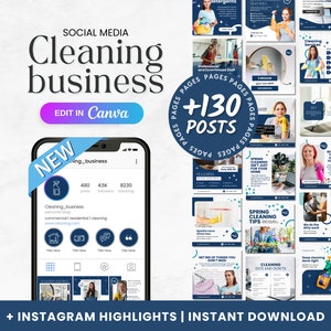 Cleaning Service Instagram Template, Editable Social Media Posts, Cleaning Service Marketing, Cleaning Business , Commercial Cleaning
