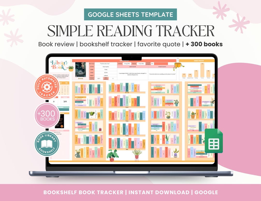 Book Tracker Spreadsheet Template | Book Review | Ultimate Reading ...