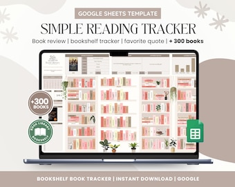 Digital Book Tracker: Google Spreadsheets-leesdagboek met bloemen (spreadsheetsjabloon)