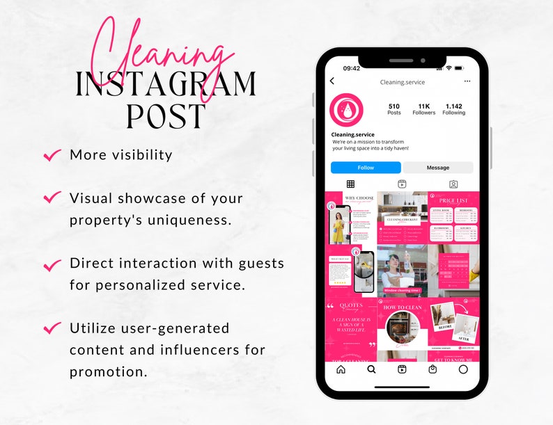 Cleaning Business Social Media Templates Cleaning Service Instagram ...