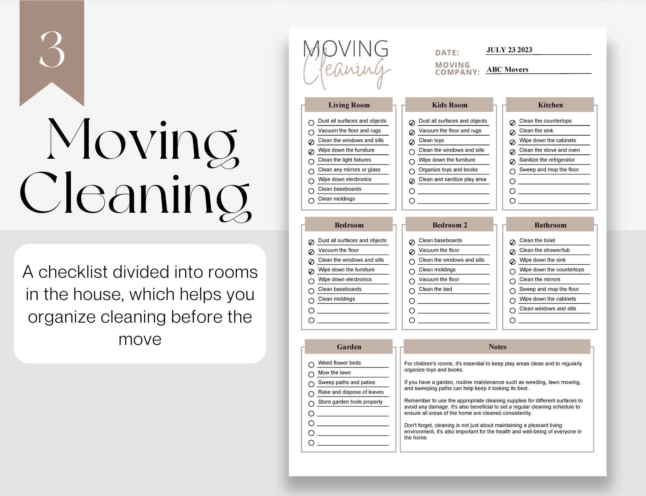Packing To Move Checklist.pdf Moving Checklist Printable: Packing, Cleaning, Inventory (fillable PDF ...