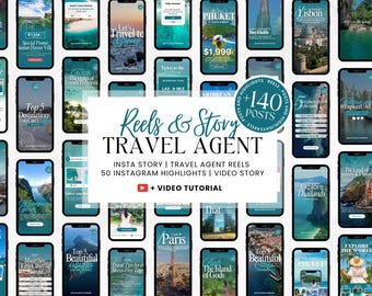 Travel Agent Instagram Reels Videos, Travel Agent Social Media, Travel Blogger Content, Travel Agency Marketing, Instagram story template