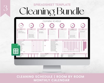 Cleaning Schedule Bundle: Google Sheets Cleaning Checklist (Digital Download)