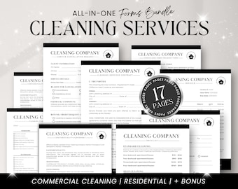 Cleaning Business Forms Bundle: Editable Service Contract (Digital Download)
