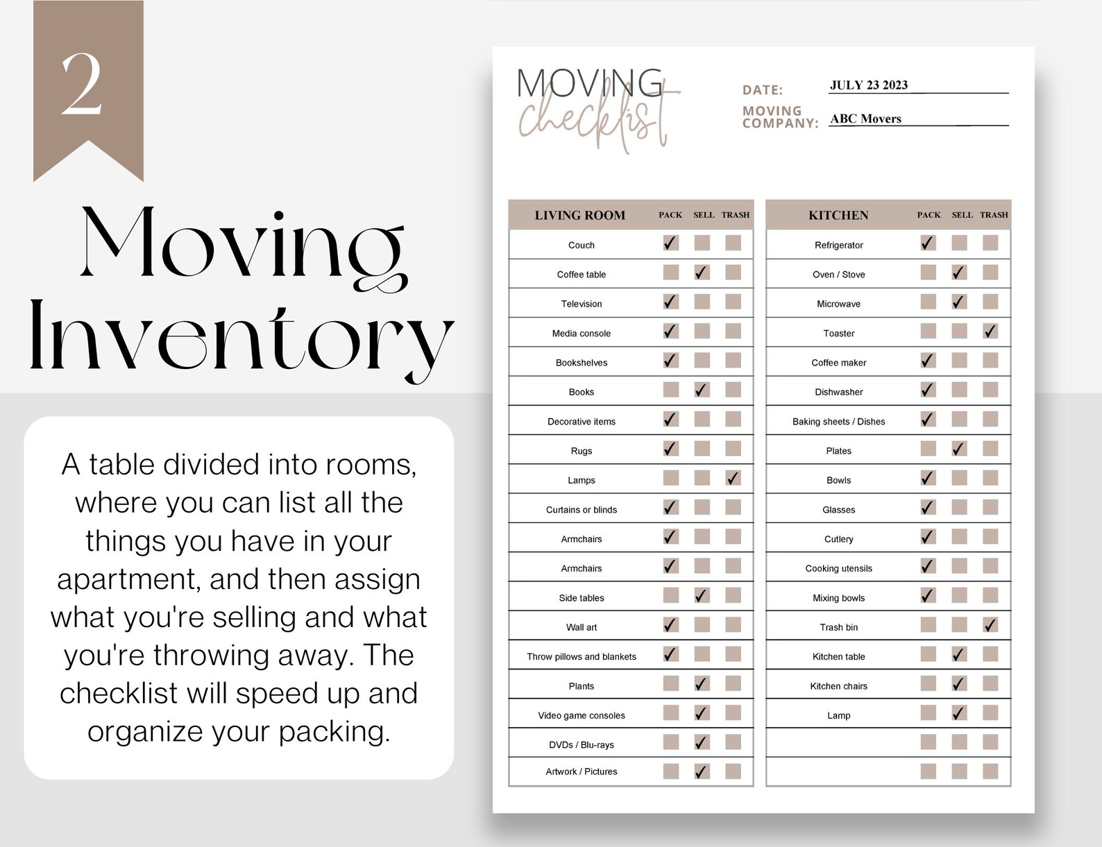 Moving Checklist Printable Packing List Moving Planner Cleaning ...