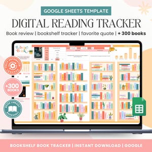 Tracker di lettura definitivo / Modello di foglio di calcolo per tracker di libri / Recensione di libri / Tracker di libreria / Registro di lettura / Pianificatore di lettura / Recensione di libro