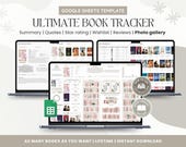 Book Tracker Google Sheets | Digital Book Journal | Book review | Bookshelf tracker | Reading log | spreadsheet template | Reading tracker