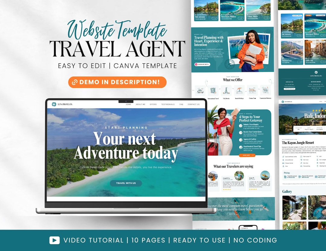 Travel Agent Website Template , Travel Agency Marketing, Travel Agency
