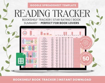 Reading Log: Google Sheets Book Tracker (Digital Download)