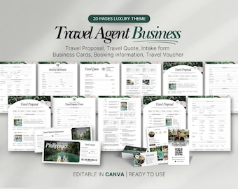 Luxusreisebüro-Bundle, Geschäftsformulare, Reiseanfrage, Buchungsinformationen, Reiseangebot, Vorschlagsvorlage, Reisegutschein-Vorlage