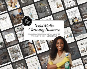 Plantillas de Instagram para empresas de limpieza / Publicación de Instagram sobre servicios de limpieza / Plantilla de limpieza comercial / Publicación de limpieza en redes sociales