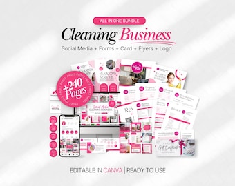 CLEANING SERVICE BUNDLE, Cleaning Service Agreement, Cleaning Service Intake Form, Cleaning Company Business Cards, Cleaning Business Bundle