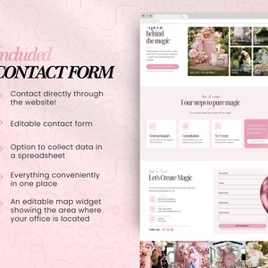 Balloon Artist Website Template, Editable Canva Website Template for balloon decor artist, landing page, balloon artist, image 5