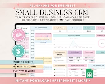 Small Business Tracker Bundle: Kunde, Budget, Aufgabe ( Google Sheet )