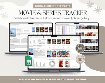 Movie & Series Tracker: Google Sheets Planner (Digital Download)