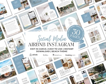 Airbnb Instagram-berichtsjabloon | Bewerkbare VRBO-sjabloon voor sociale media | Instagramsjabloon voor korte termijn verhuur | Instagram-bericht van vakantiewoning