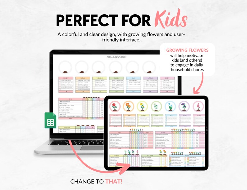 ADHD Cleaning Schedule ADHD Planner Cleaning Checklist Bundle Editable