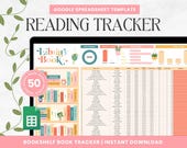 Digital Reading Tracker: Google Sheets Book Review Journal (50 Books)