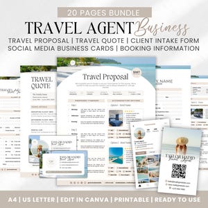 Pacchetto di moduli per agenti di viaggio, moduli per attività di viaggio, richiesta di informazioni di viaggio, informazioni sulla prenotazione, modulo di preventivo di viaggio, modello di proposta per agente di viaggio