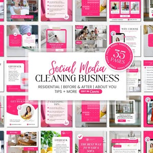 Cleaning Business Social Media Templates | Cleaning Service Instagram Post | Commercial Cleaning Template | Posts for Professional Cleaner