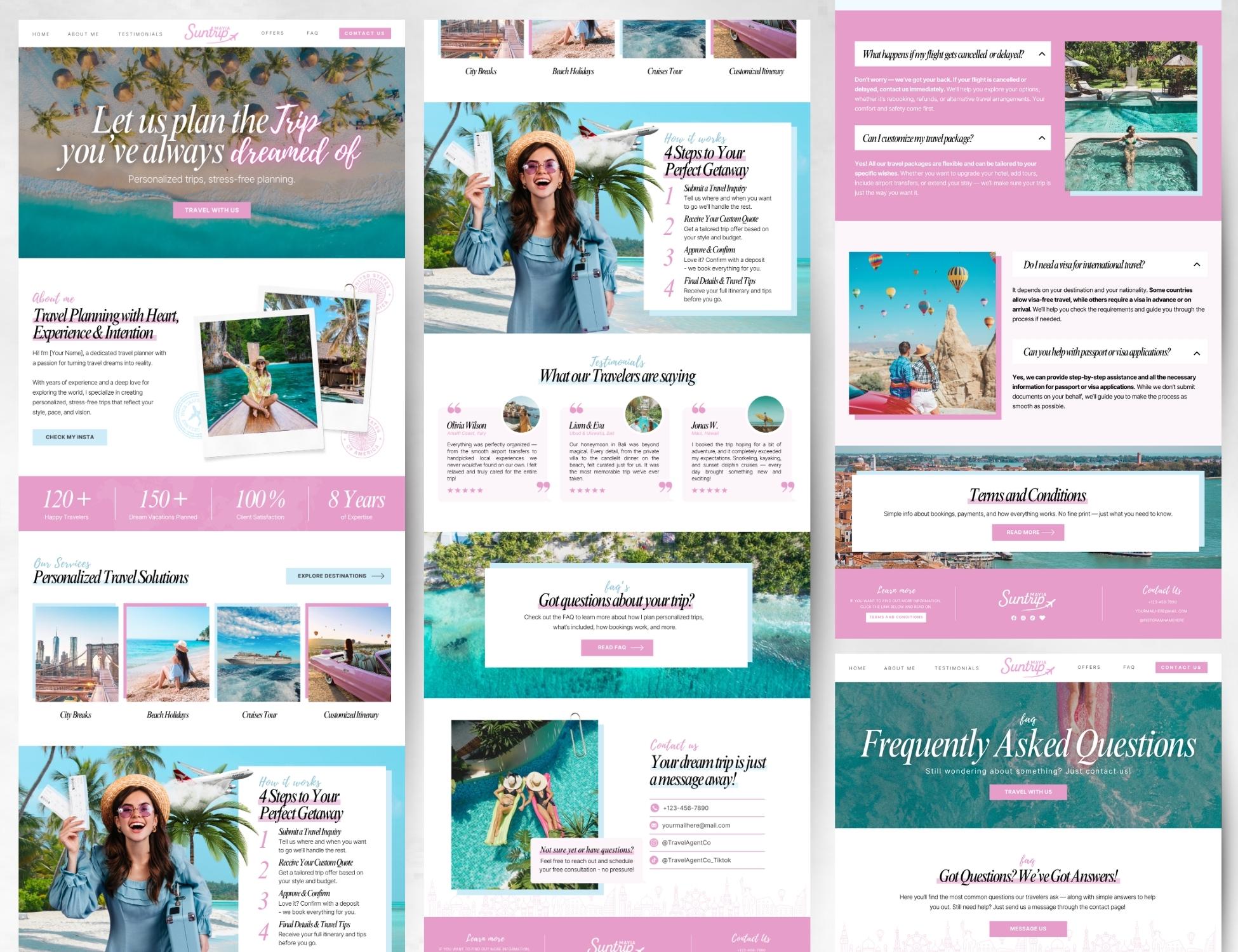 Travel Agent Website Template , Travel Agency Marketing, Travel Agency