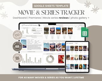 Movie & Series Tracker: Google Sheets Template (Digital Download)
