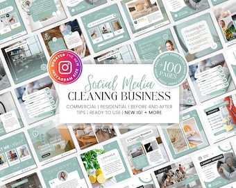 Cleaning Business Instagram Templates | Cleaning Service Instagram Post | Commercial Cleaning Template | Cleaning Social Media Post