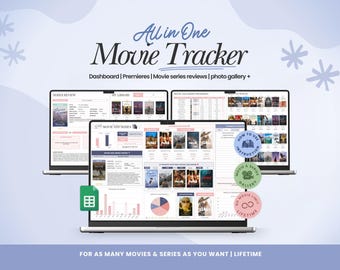 Movie & Series Tracker: Google Sheets Vorlage (Digitaler Download)