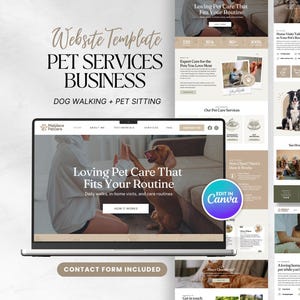 ペットケアウェブサイトテンプレート：犬の散歩、ペットシッター、お問い合わせフォーム