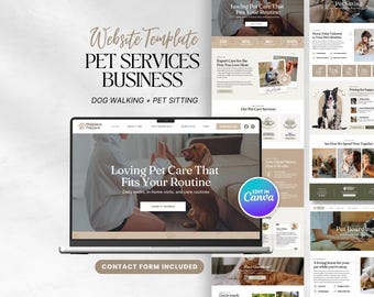 Pet Care Website Template: Dog Walking, Pet Sitting, Contact Form