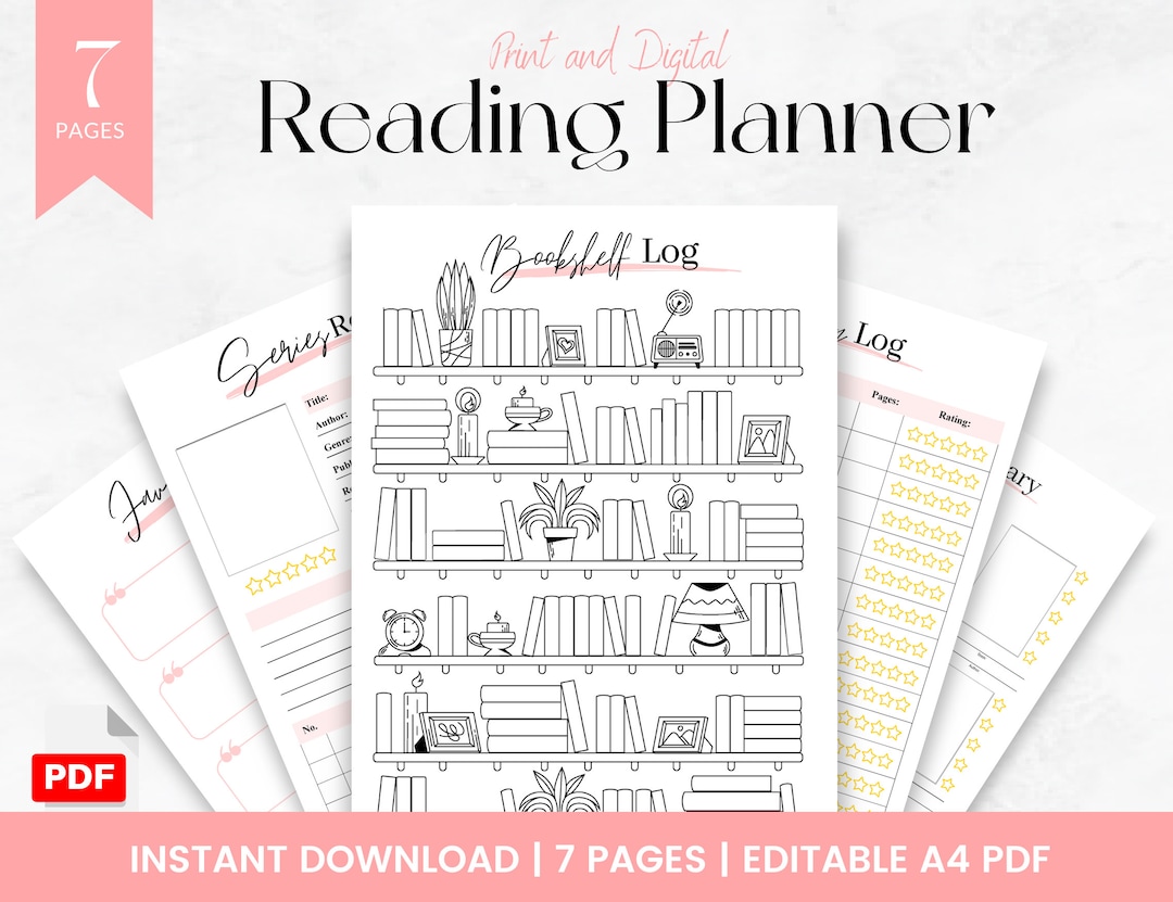 Summer Reading Log: A4 Printable Book Review Tracker (PDF) - Etsy