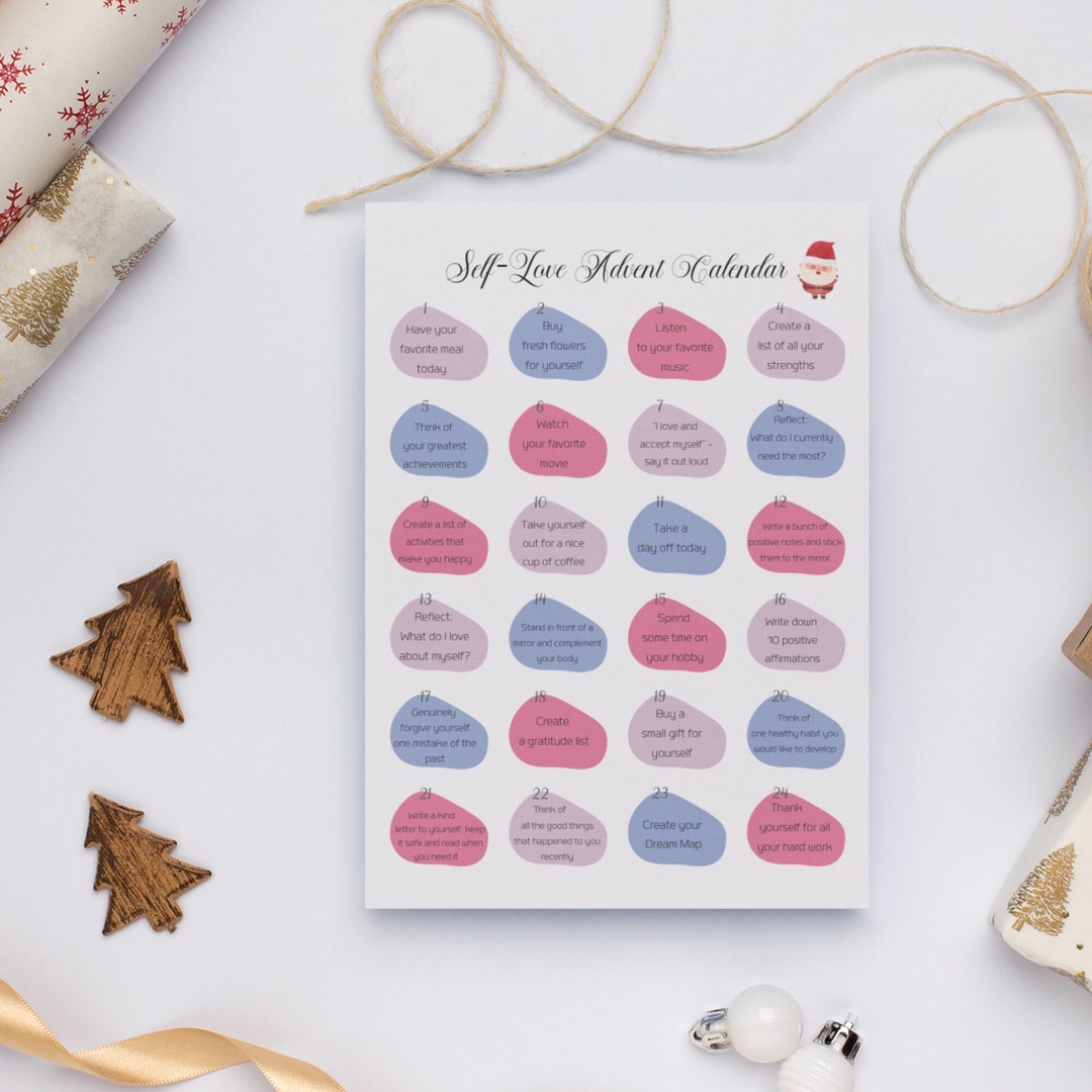 Selflove Advent Calendar Wellbeing Christmas Etsy