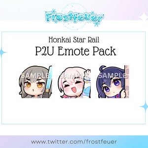 P2U Emote Pack - Honkai Star Rail Emote Pack (for Twitch/Discord/Youtube)