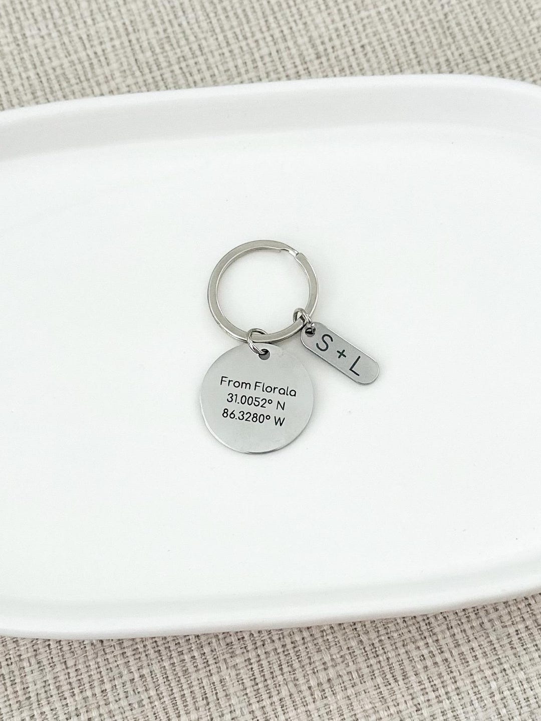 Custom Laser Engraved Stainless Steel Keychain: Personalized Message - Etsy