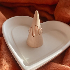 Handmade EKG Heartbeat Ring: 14K Gold Fill or Sterling Silver