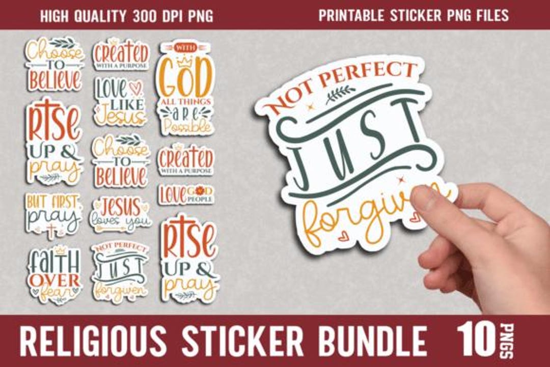 Religious Stickers Bundle — Instant Digital Download | Printable ...