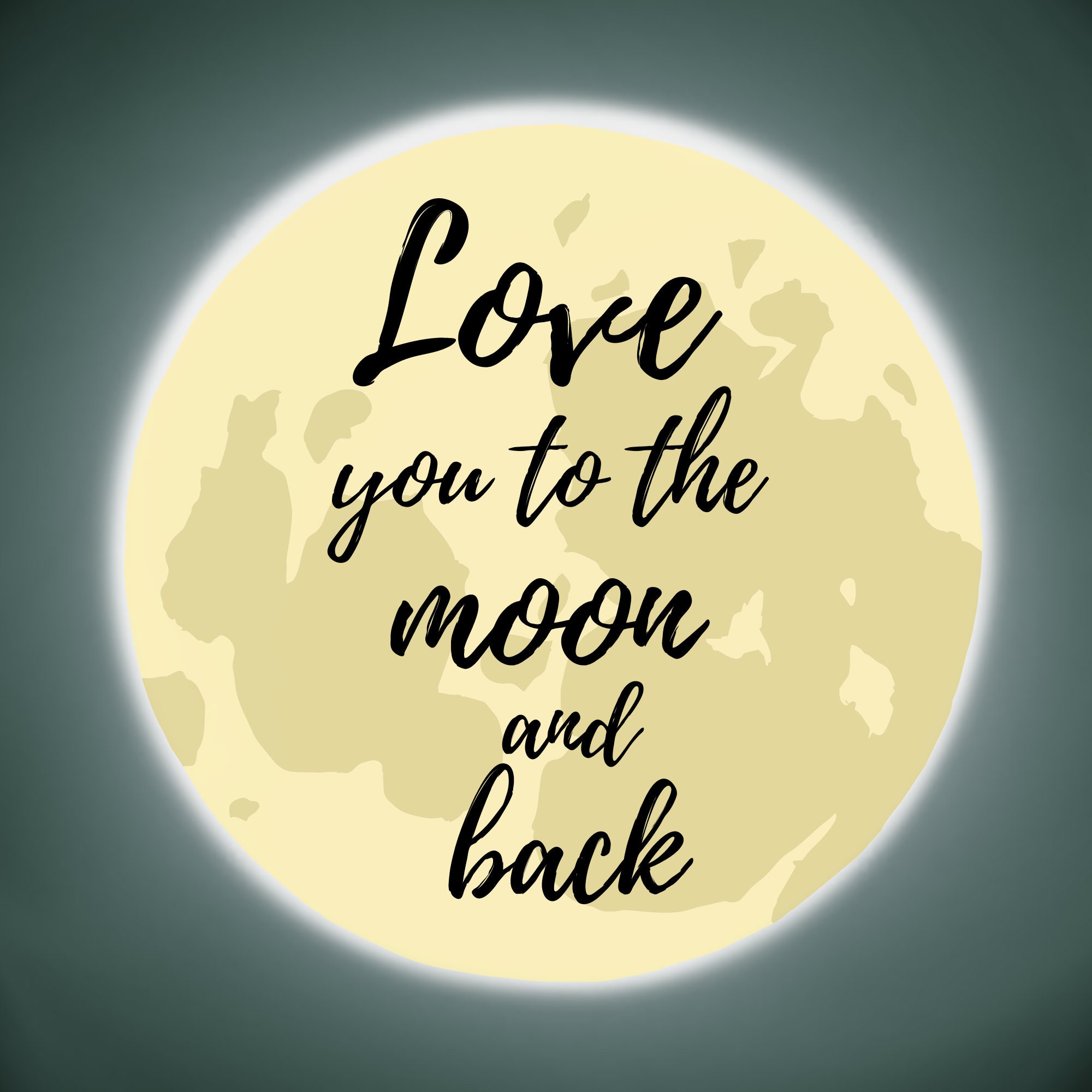 Federa Cuscino Ramirar Con Scritta 'I Love You To The Moon And Back' – 45x45 Cm, In Cotone E Lino, Stampa Su Un Lato, Cerniera Nascosta