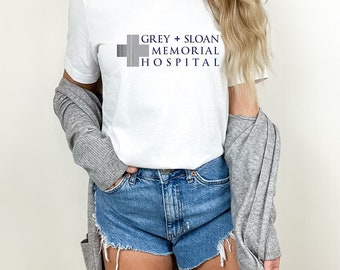 Camiseta gris Sloan Memorial Hospital, Anatomía de Grey, Ropa de Greys