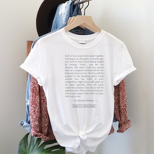 Grey&#39;s Anatomy shirt, Dr. Webber quote, Gift for doctor, intern speech, Grey&#39;s Anatomy Tee Shirt