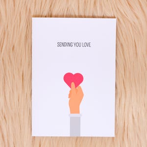 Multifunctioneel Wenskaart A6 - Sending you love - Lievigheidjes