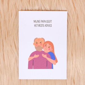 Vaderdag Wenskaart A6 - Mijne papa geeft het beste advies - Lievigheidjes
