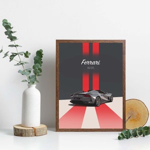 Ferrari 812 Wall Art, Ferrari Poster, Sports Car Wall Art, super Car Wall Art, Automotive Wall Art, Printable Wall Art, 812 superfast poster