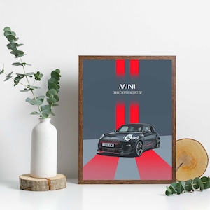 Printable Mini John Cooper Works GP Wall Art, Mini art, Mini Poster, Automotive Wall Art, Car Wall Art, Mini Cooper s wall art, Mini Gifts