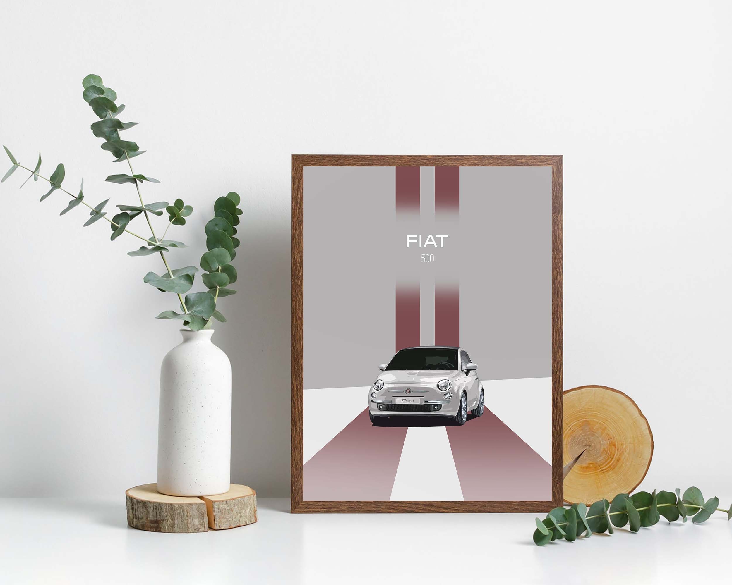 Printable Fiat 500 Wall Art, Fiat 500 Poster, Fiat 500 Artwork ...
