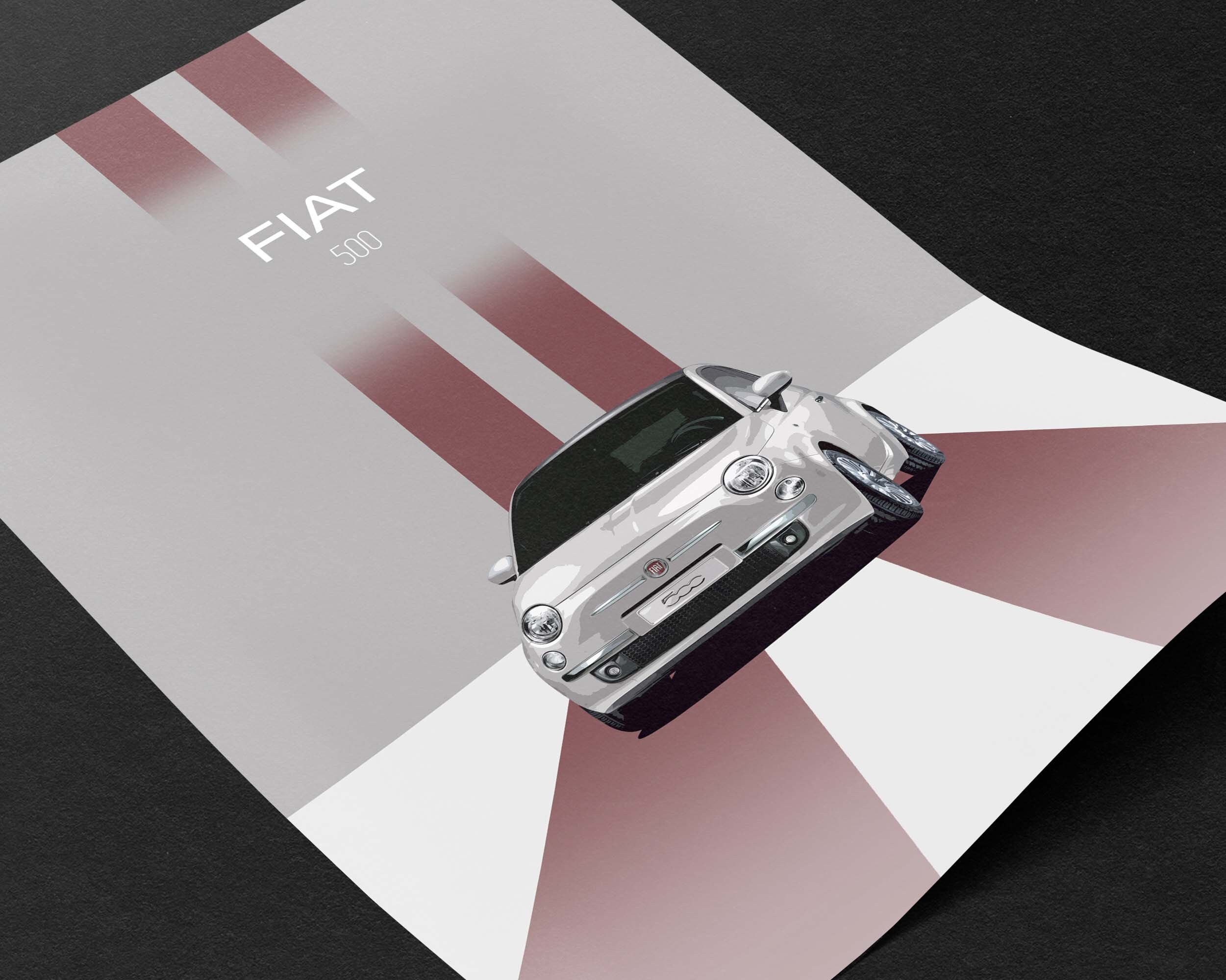 Printable Fiat 500 Wall Art, Fiat 500 Poster, Fiat 500 Artwork ...