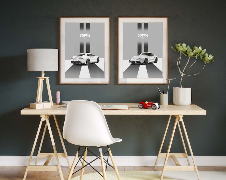 Printable Toyota Supra Poster, Toyota Supra Poster Bundle, Car Poster