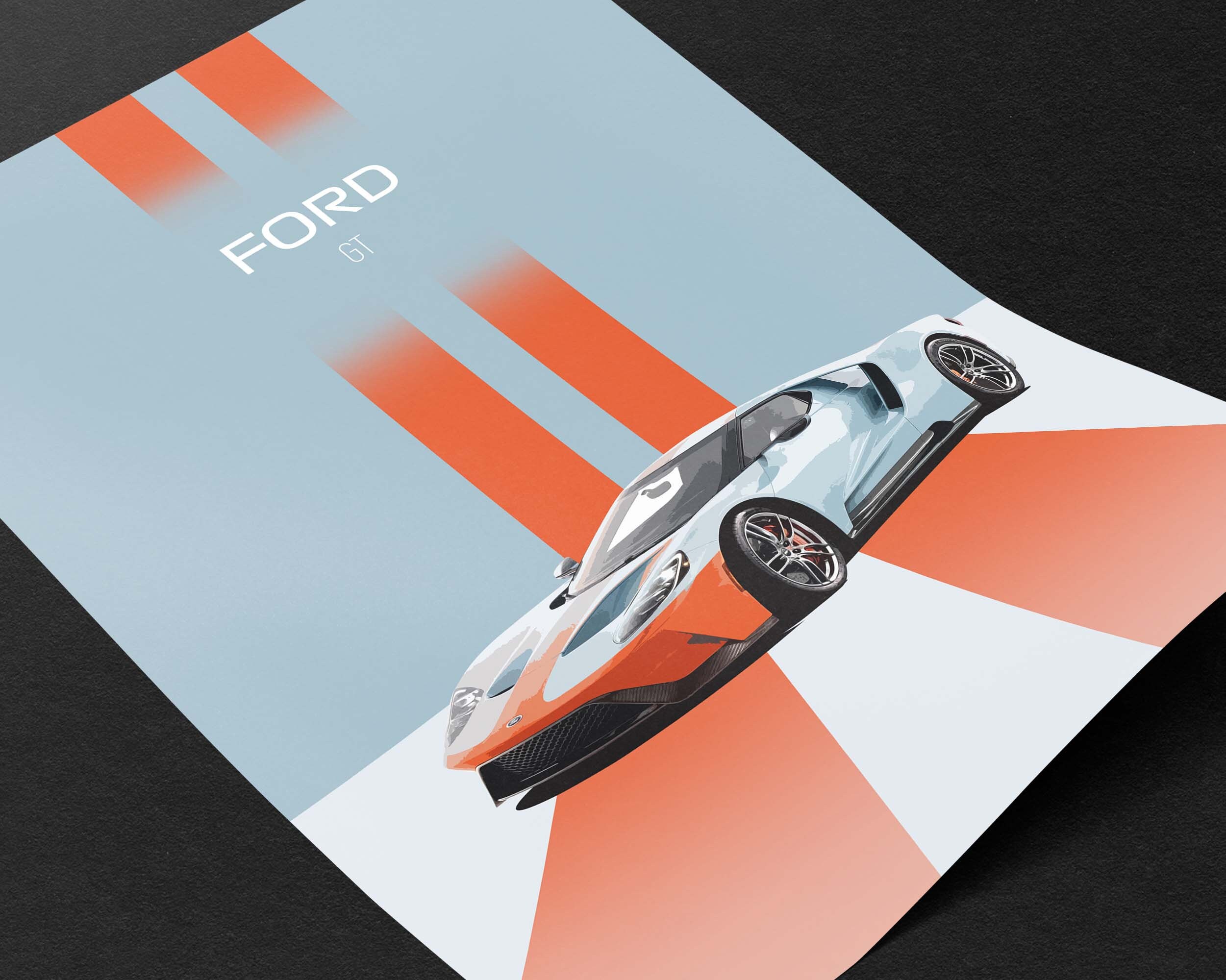 Gt Racing Poster Printable Ford GT Gulf Wall Art, Ford GT Race Car Poster, Hyper Car ...