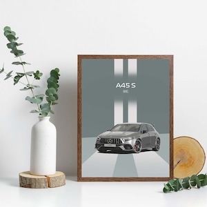 Downloadable Mercedes Benz A45s AMG poster, Mercedes Wall Art, Sports Car Posters, Mercedes files, Printable sports Car wall art