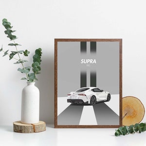 Printable Toyota supra car, toyota supra mk5 Print, toyota art, sports Car Wall Art, car posters, Digital car Art Prints, toyota supra cars