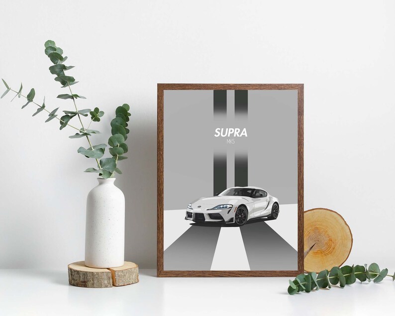 Printable Toyota Supra Poster, Toyota Supra